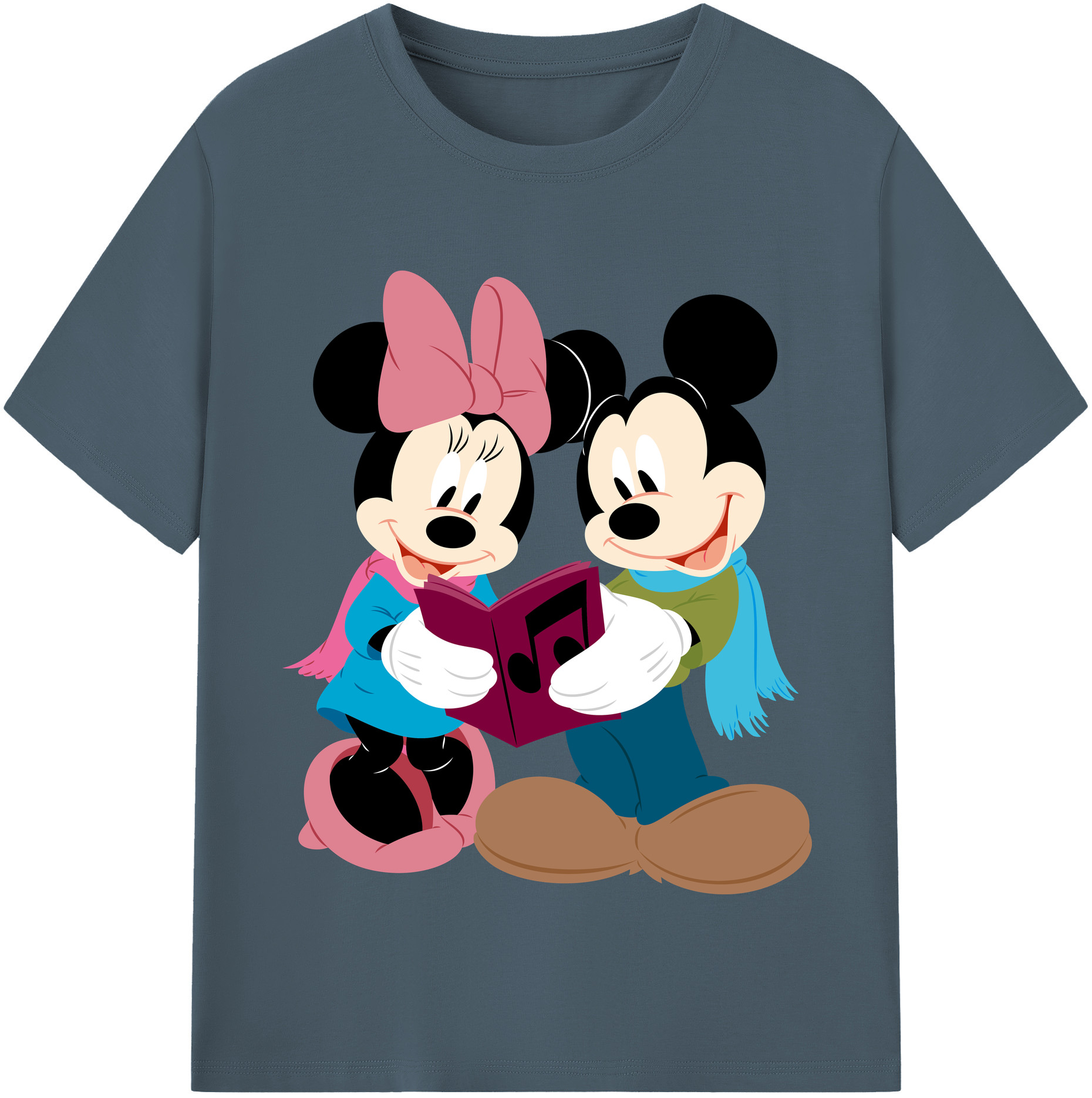 （画像用） ミッキーマウス Mickey Mouse 綿100％半袖Tシャツ（フロントプリント）